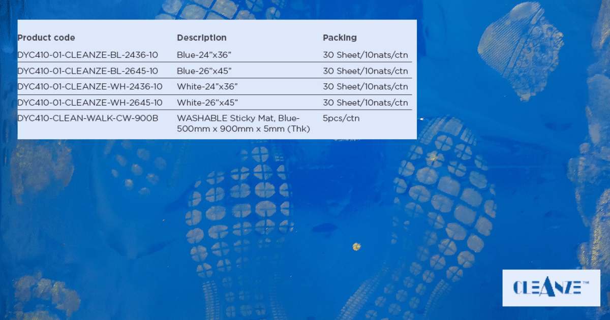 Cleanze Sticky Mat Blue